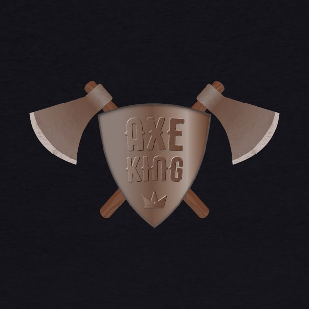 Axe King Dual Throwing Axes Shield Emblem by lucidghost